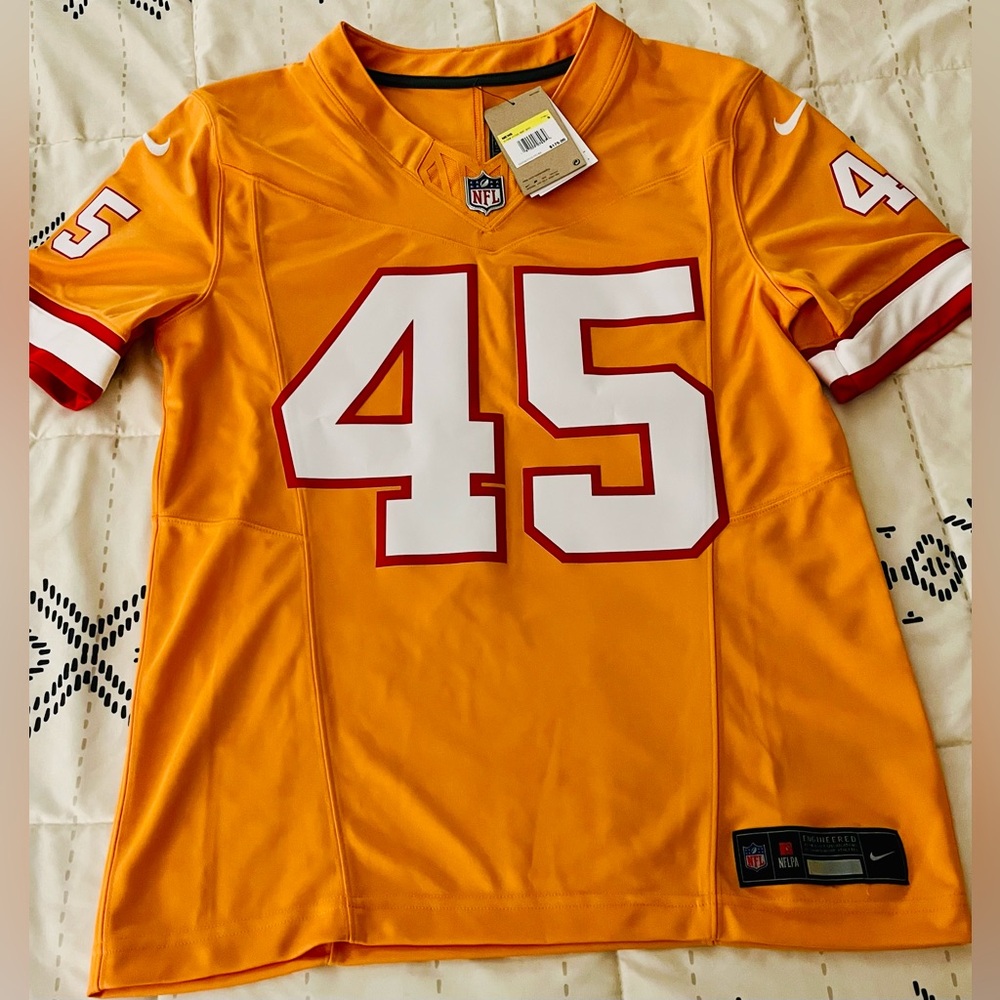 Nike F.U.S.E. Limited Devin White Buccaneers Creamsicle Jersey Mens Small.